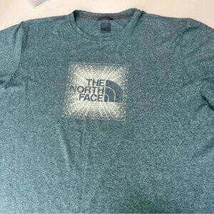The north face graphic dry fit‎ tee XXL blue green womens